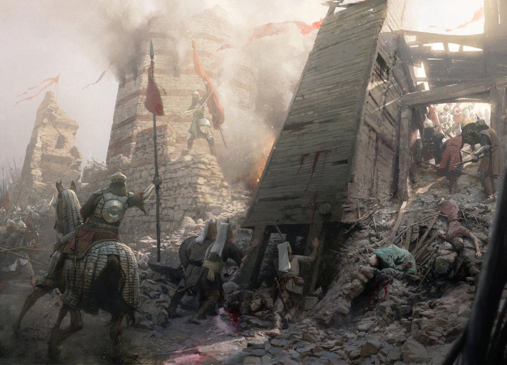 Final assault on the walls of Constantinople 1453. Ottoman side.jpg