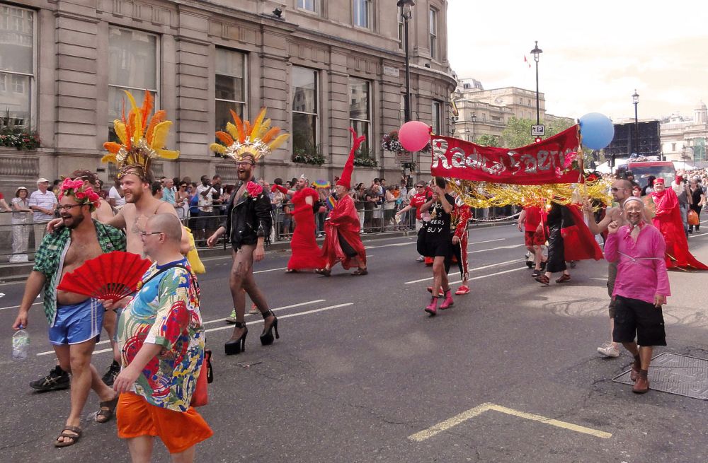 Radical Faeries with banner at 2010 London Gay Pride.jpg